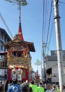 A Gion Festival float ready for the procession.